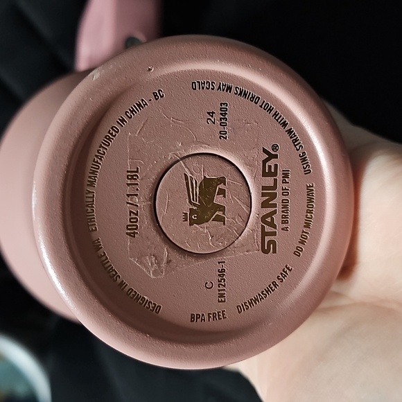 Stanley Dark Pink/Mauve Travel Mug with Handle And Lid 40oz - Picture 3 of 6